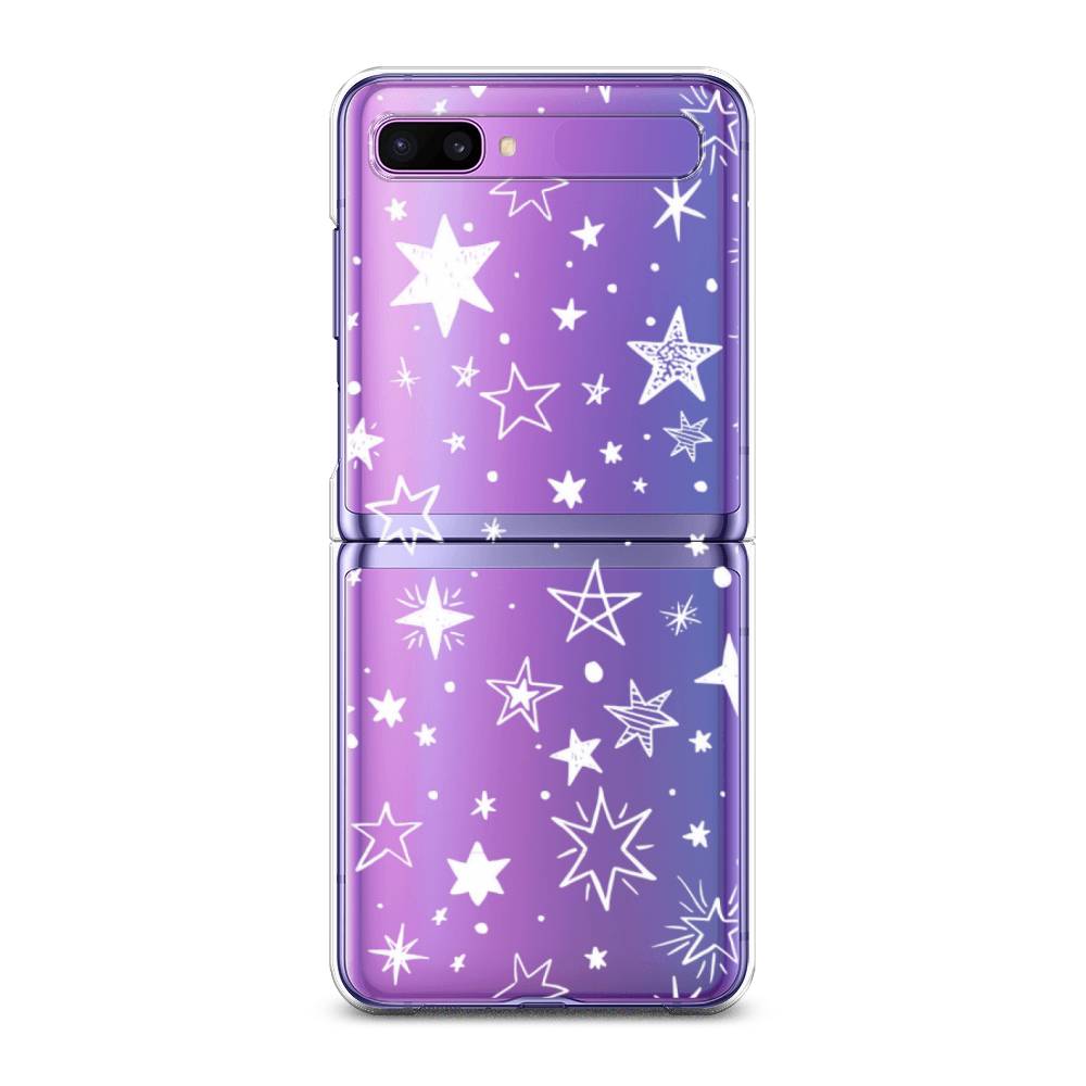 

Чехол Awog для Samsung Galaxy Z Flip 1 "Звездочки графика белая", 2107150-7