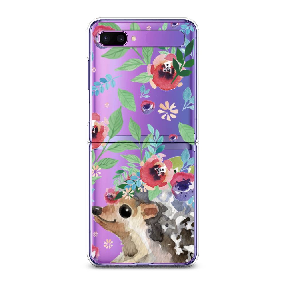 

Чехол Awog для Samsung Galaxy Z Flip 1 "Ежик в цветах акварель", 2107150-2