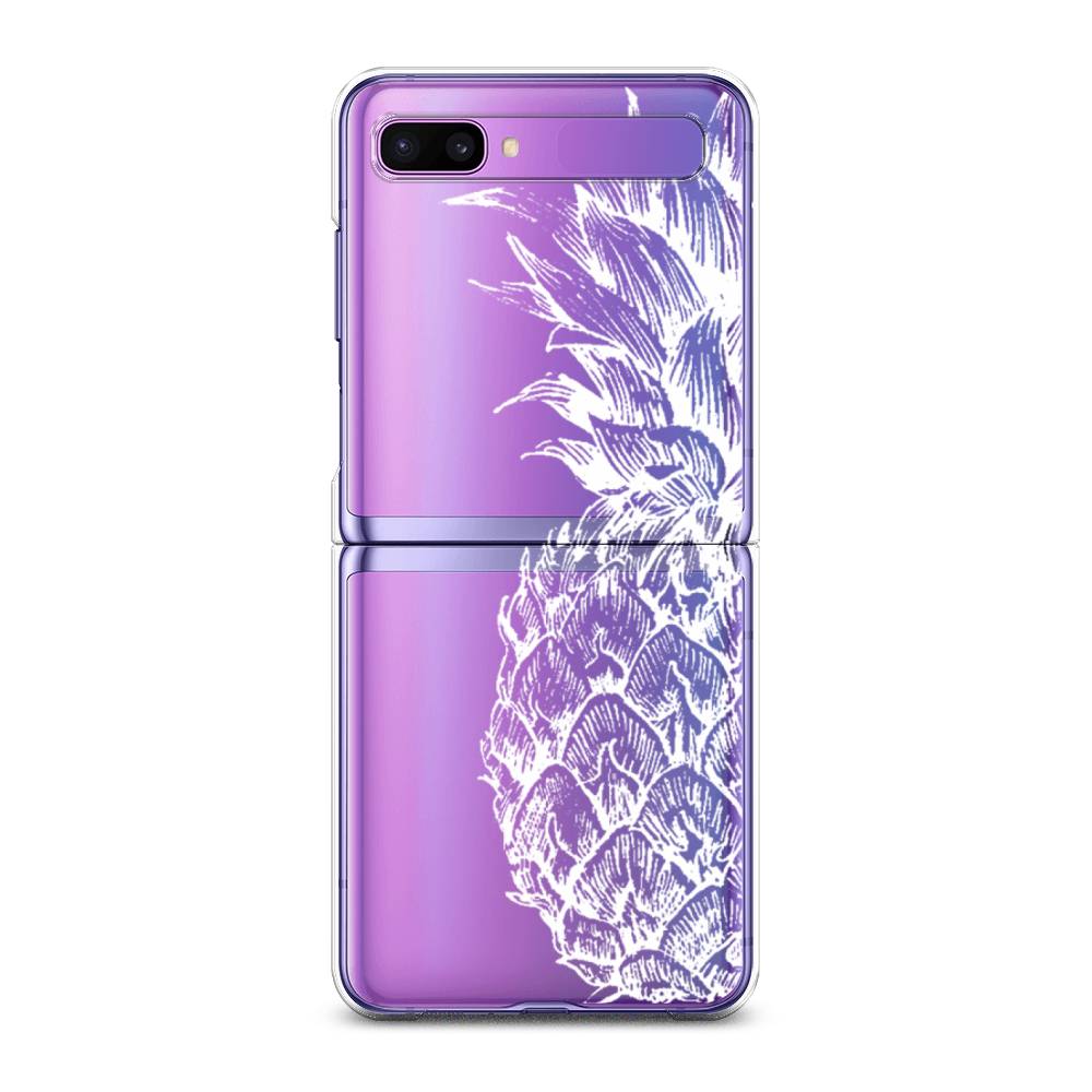 

Чехол Awog для Samsung Galaxy Z Flip 1 "Ананас графика белая", 2107150-10