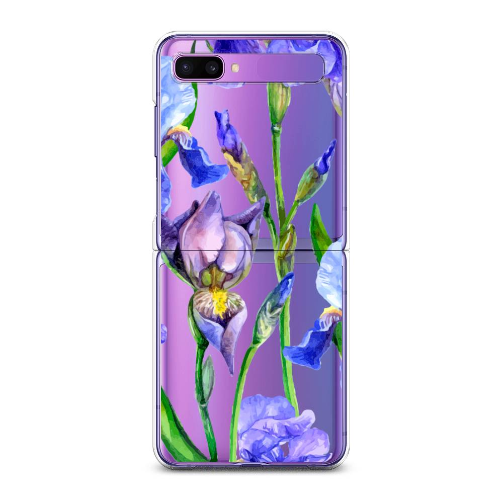 

Чехол Awog для Samsung Galaxy Z Flip 1 "Синие ирисы", 2107150-8