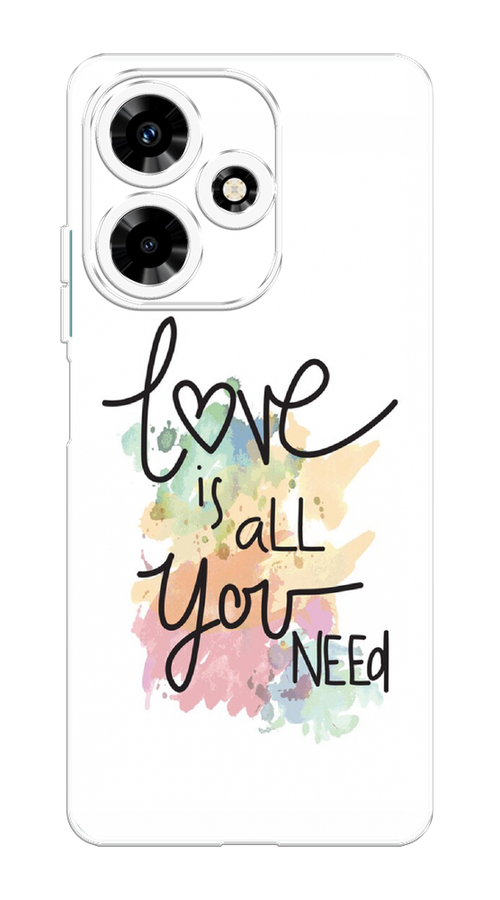 

Чехол на Infinix Hot 30 "Love is all you need", Белый;черный;зеленый, 3104050-1