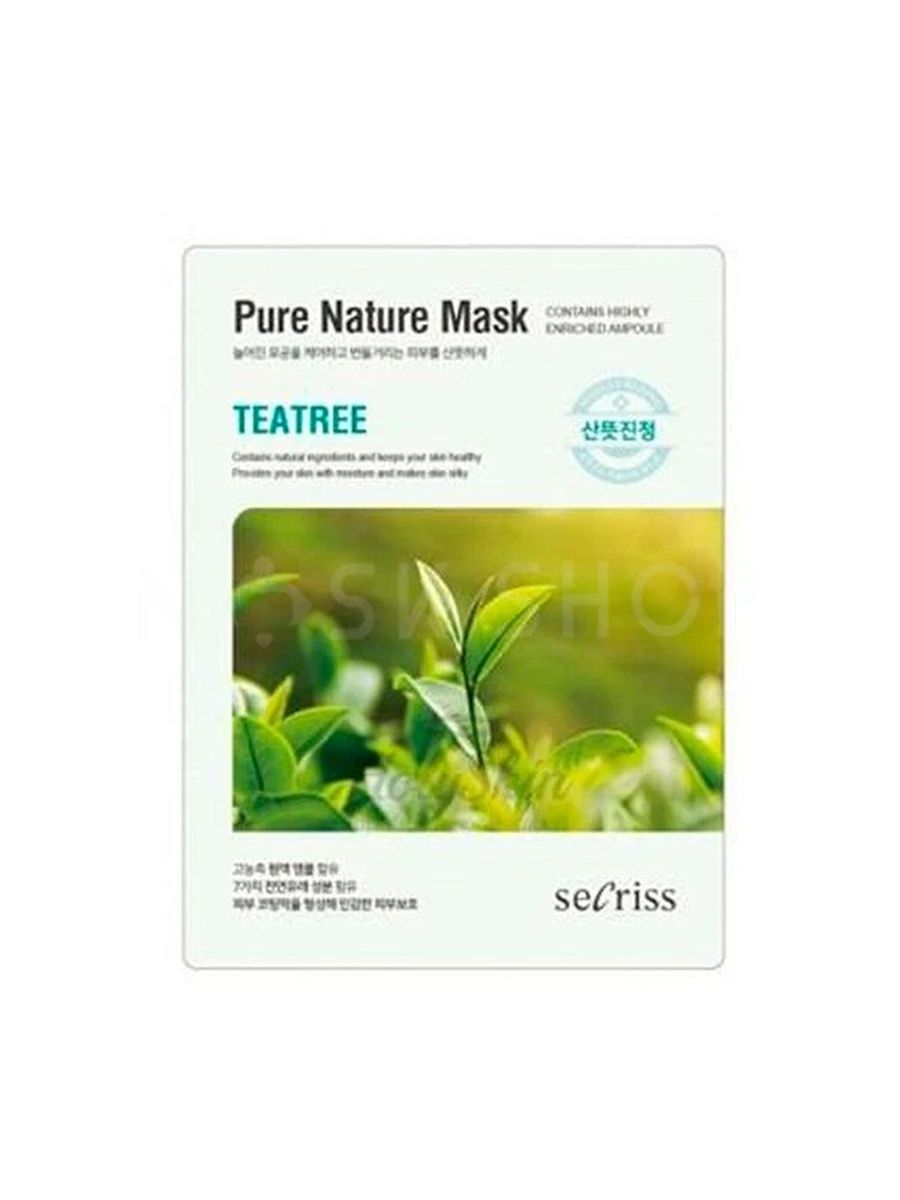 Маска тканевая, Anskin, Secriss Pure Nature Mask Pack Teatree