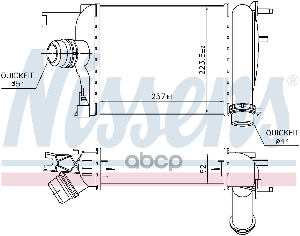 

NS96529_интеркулер! Renault Clio/Sandero/Logan 1.5DCI 12>