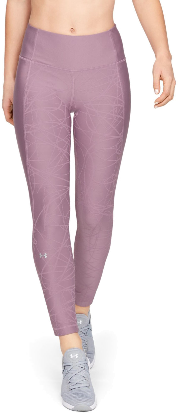 Спортивные леггинсы женские Under Armour Heatgear Jacquard Ankle Crop Legging фиолетовые 4072₽