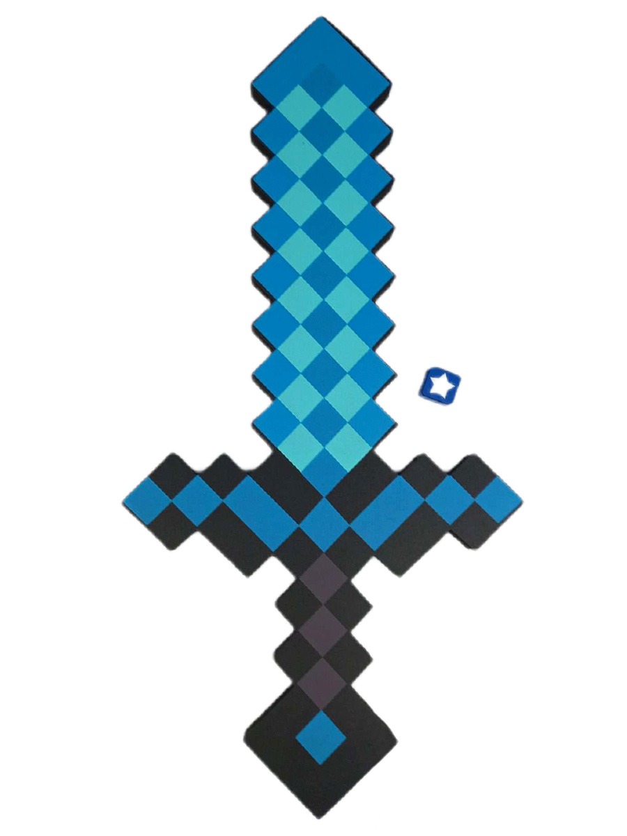 Алмазный меч игрушечный Майнкрафт Minecraft (45 см) оружие minecraft оружие minecraft алмазный пиксельный топор