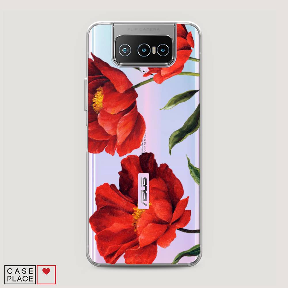 

Чехол Awog на Asus Zenfone 7 ZS670KS "Красные маки", Красный, 44050-8