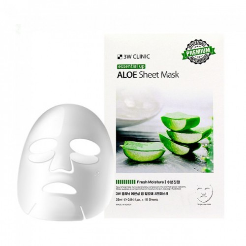 

Маска тканевая 3w clinic Essential Up Aloe, KT-8809540514952