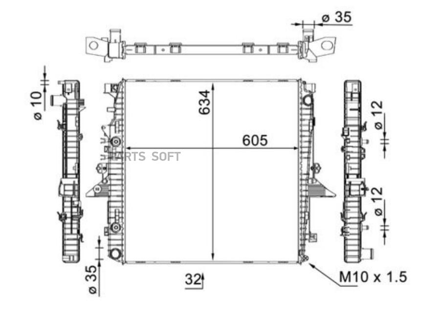 

MAHLE Радиатор LAND ROVER DISCOVERY III 4.0-4.4/4.4TD 04-