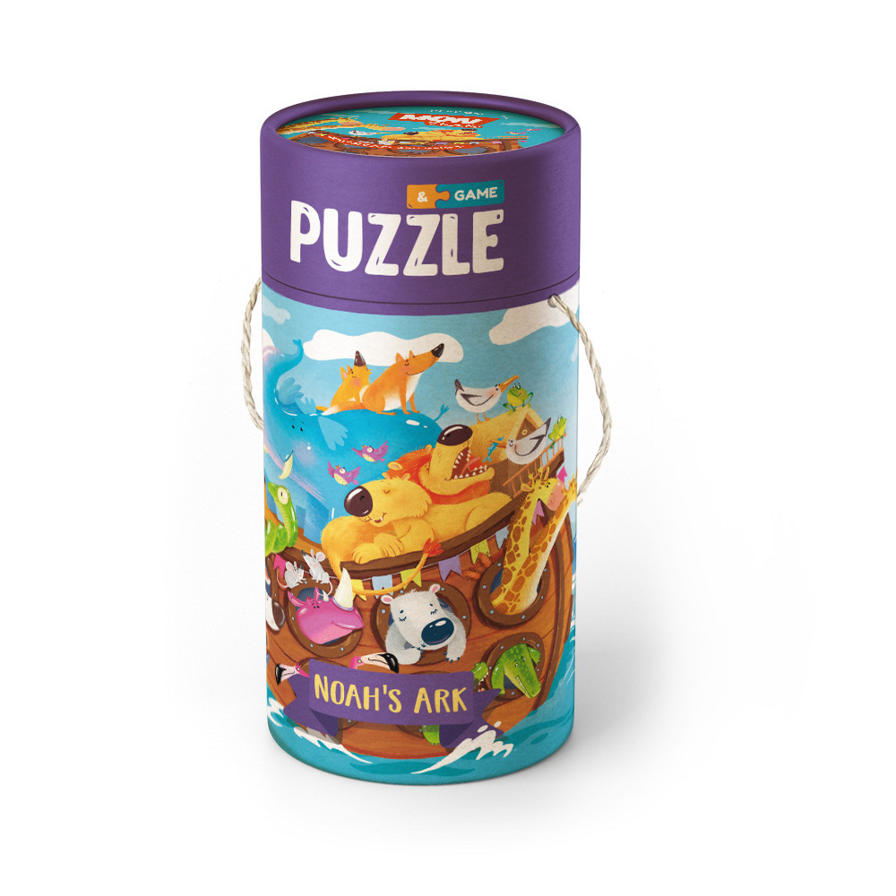 фото Игровой набор mon puzzle ноев ковчег, пазл 50 эл. и карточки с заданиями, маркер