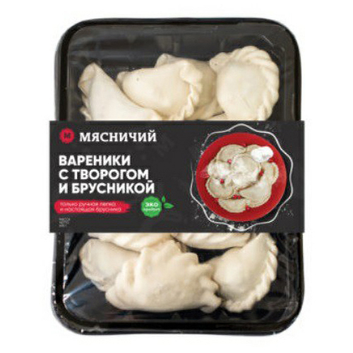 

Вареники Мясничий с творогом и брусникой 600 г