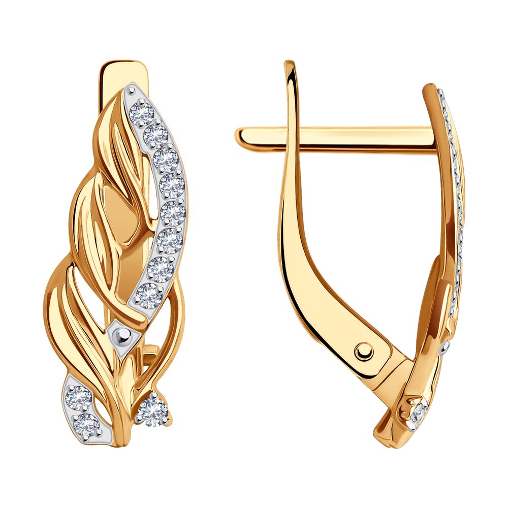 

Серьги из красного золота SOKOLOV 029996, фианит, 029996