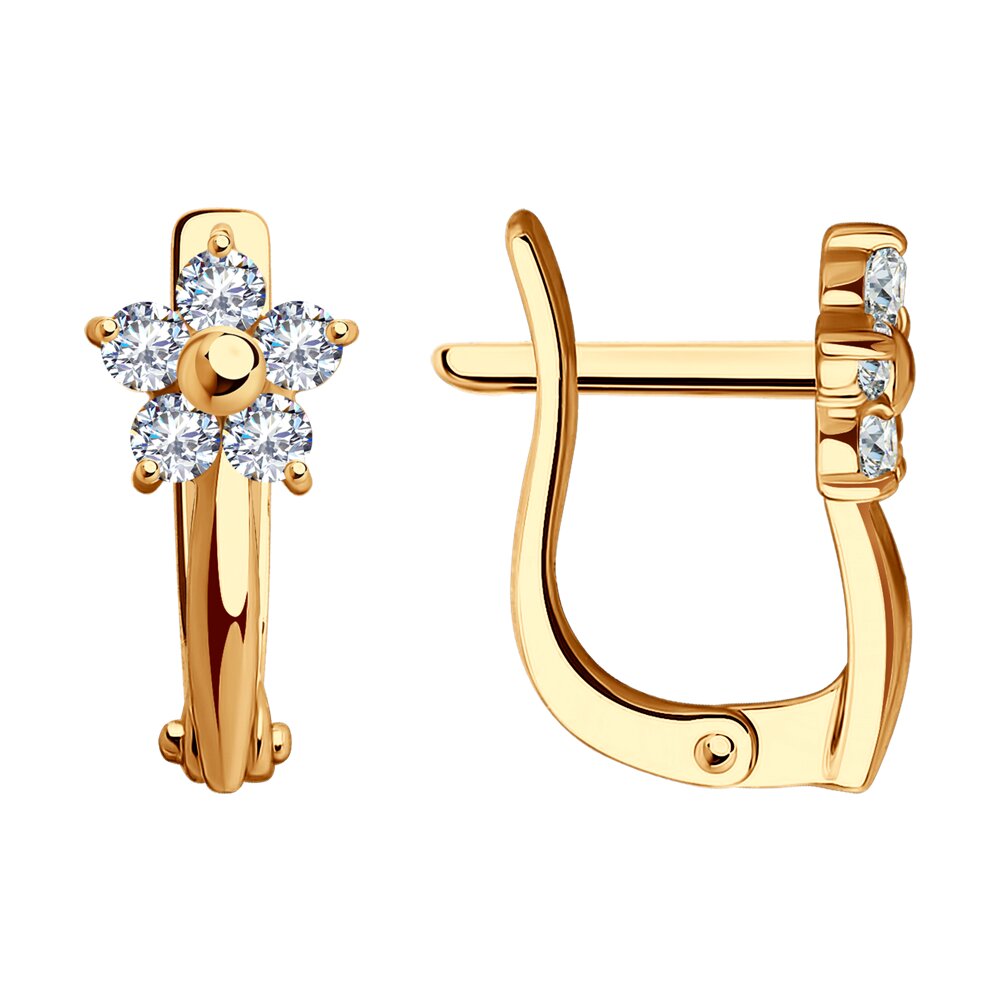 

Серьги из красного золота SOKOLOV 029825, фианит, 029825