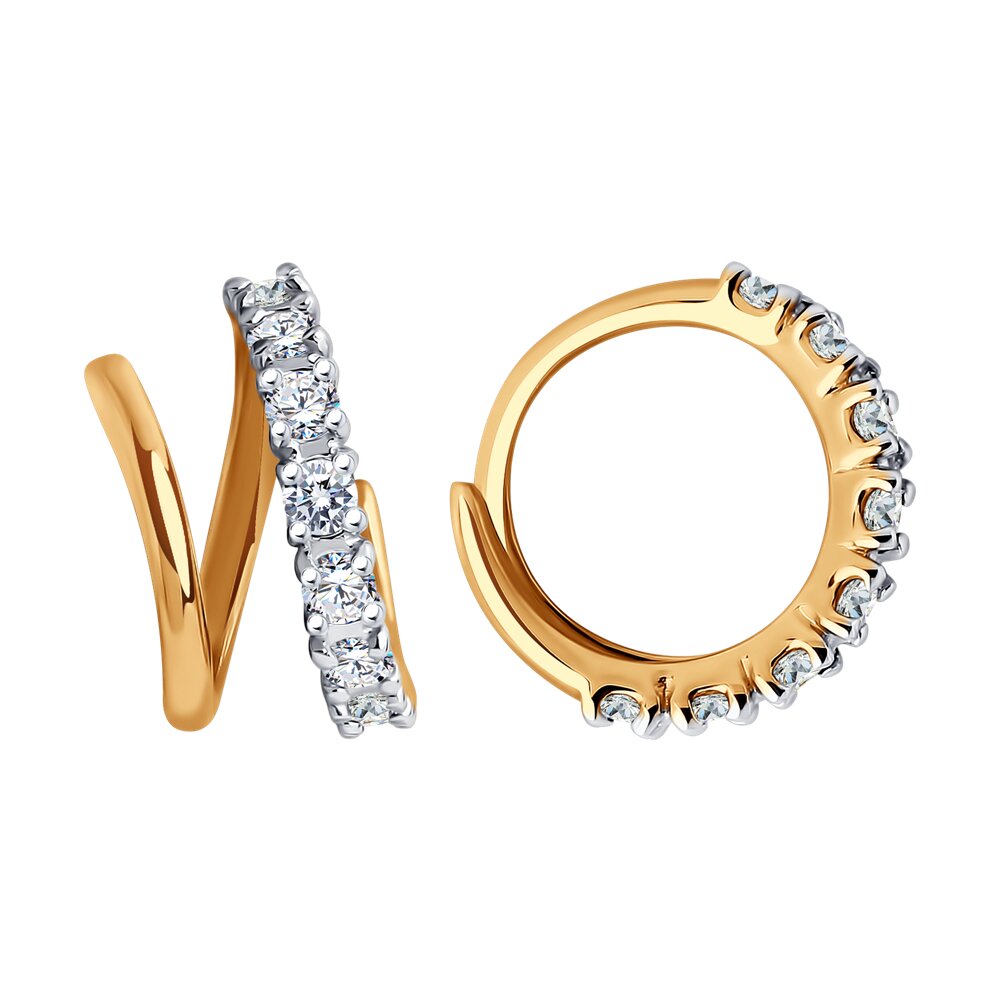 

Серьги из красного золота SOKOLOV 0200013, фианит, 0200013