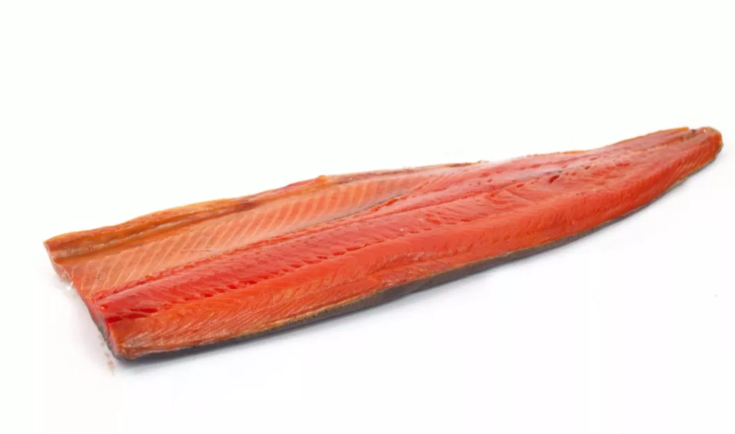 

Кета Море продуктов холодного копчения филе с кожей +-500 г