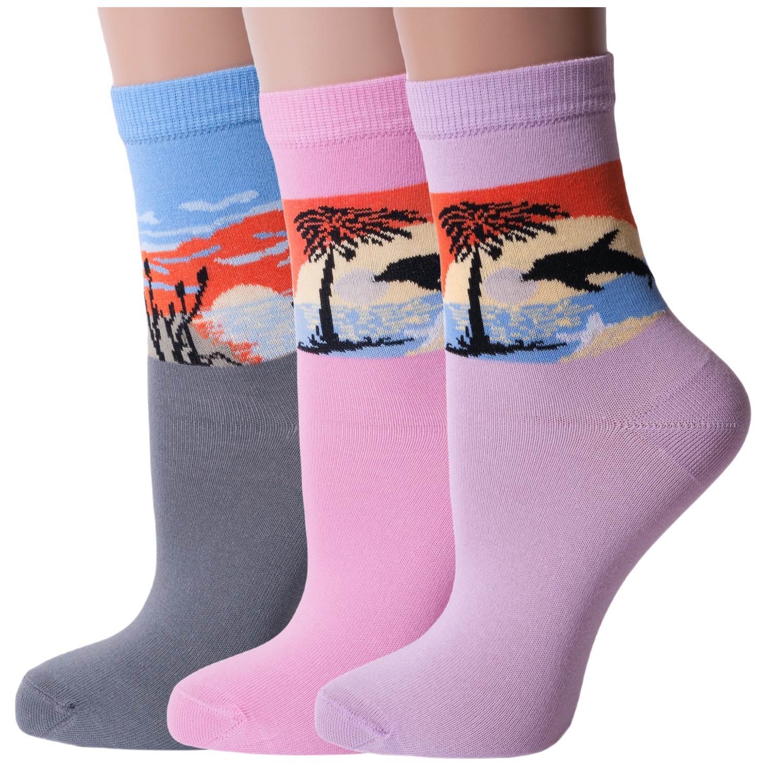 фото Комплект носков женских lorenzline 3-д61 разноцветных 23
