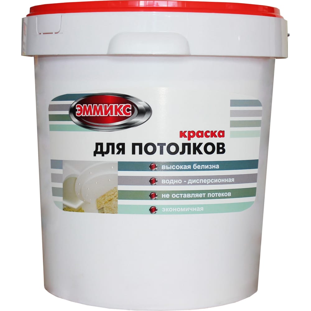 

ЭММИКС Краска ВД для потолков Белая вед 25 кг. 4690417046683