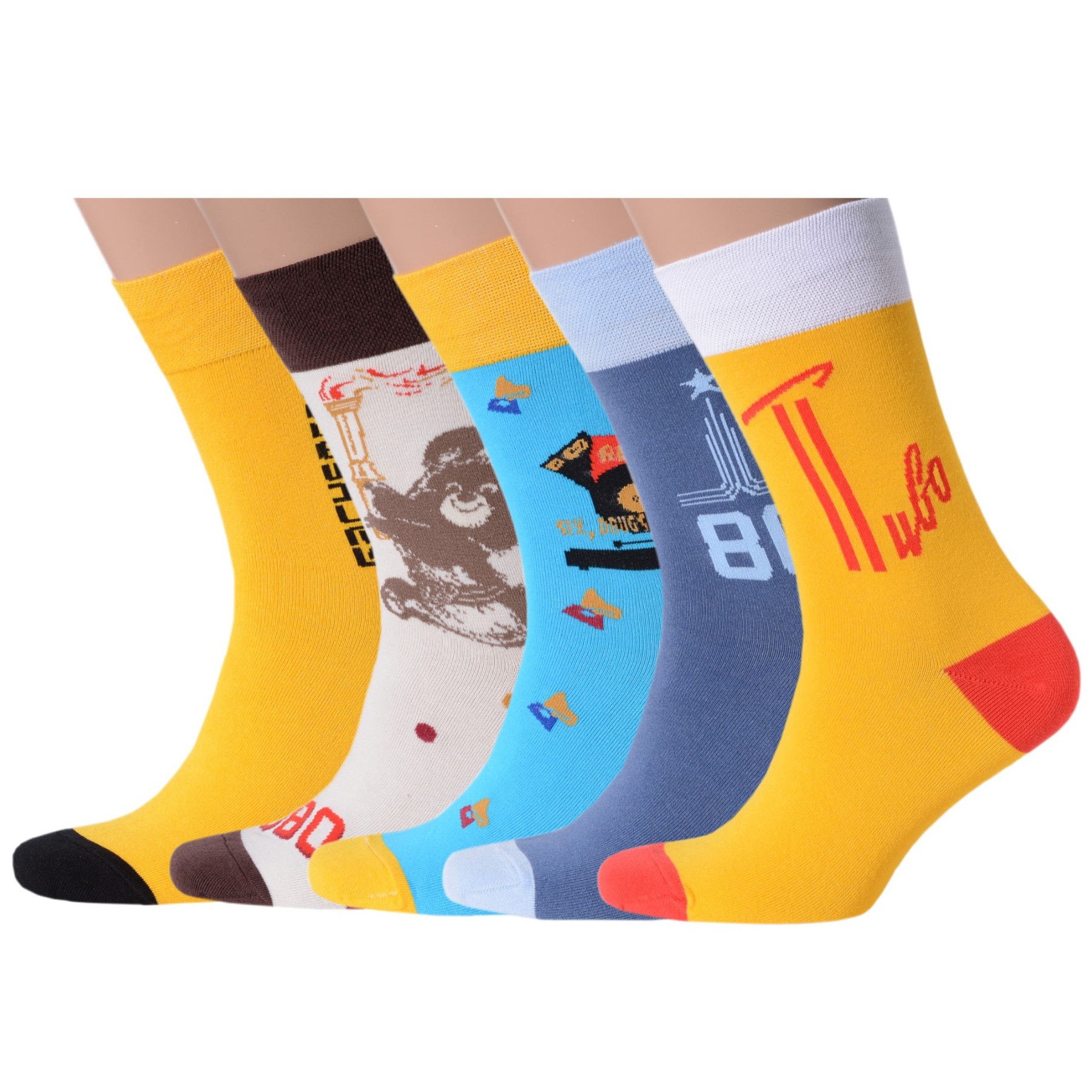 фото Комплект носков мужских moscowsocksclub msk-5м разноцветных 25