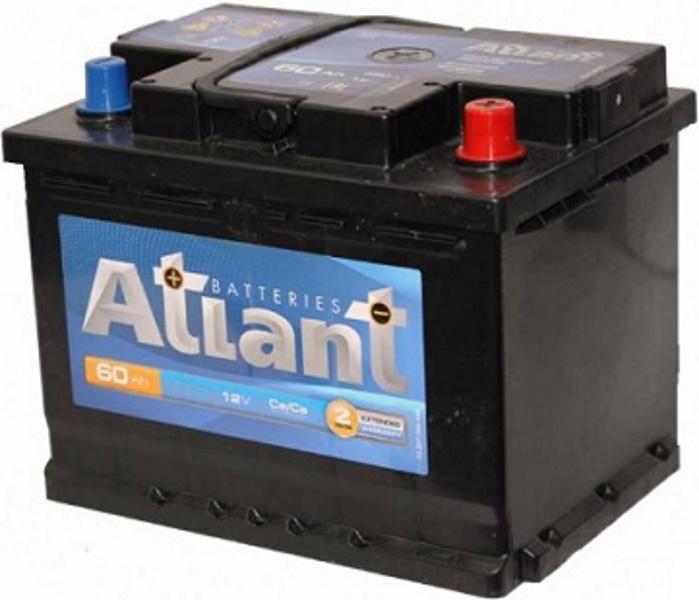 фото Аккумулятор автомобильный atlant 60ah r+ (-/+) 12v 500a en 242х175х190 4815156003470