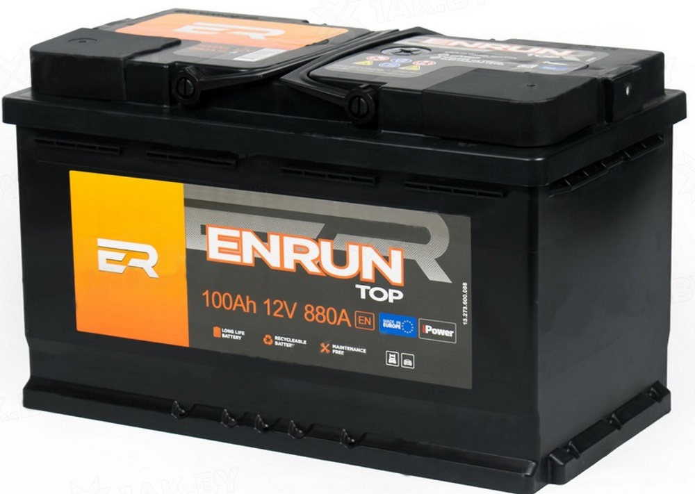 Аккумулятор Enrun Top Asia 100 Ah  Epa1000 R+  (-/+)  12v 900a En   303х175х225  EPA1000