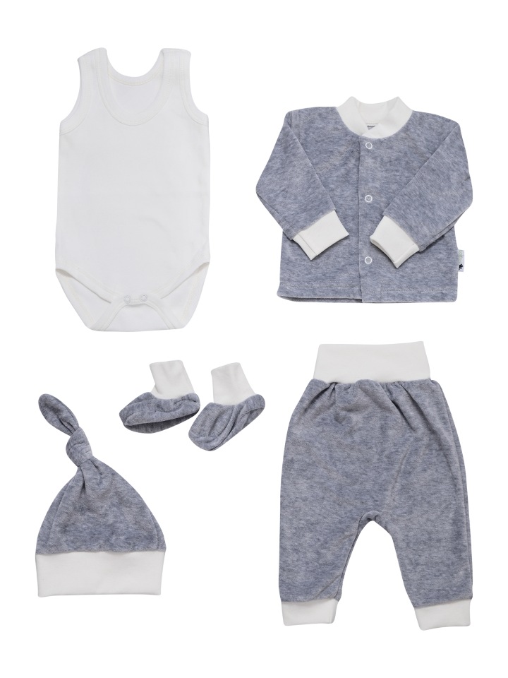 

Комплект для новорожденных Клякса 5 пред. 53-5228/меланж р. 22-68, 53-5228