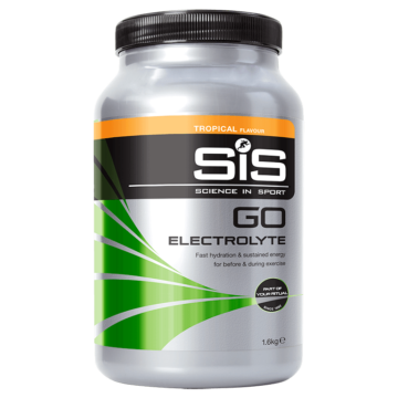 Напиток углеводный SiS GO Electrolyte с электролитами в порошке, Тропические фрукты, 1,6кг