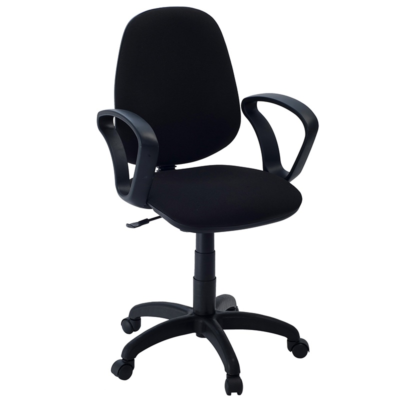 Комус Easy Chair 322 PC, ткань черная, ТК1, пластик