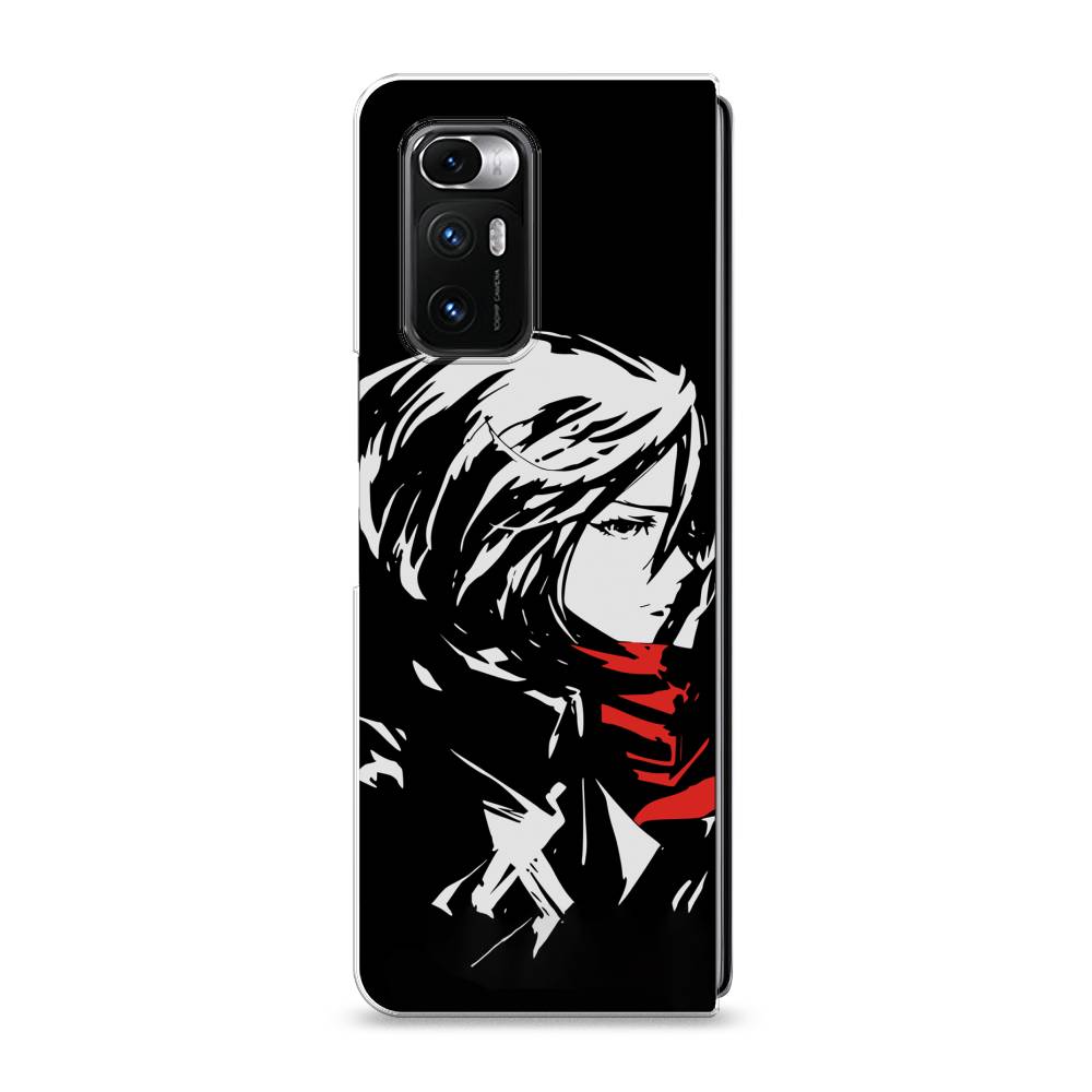 

Чехол на Xiaomi Mi Mix Fold "Микаса минимализм", Черный;серый;красный, 314250-4
