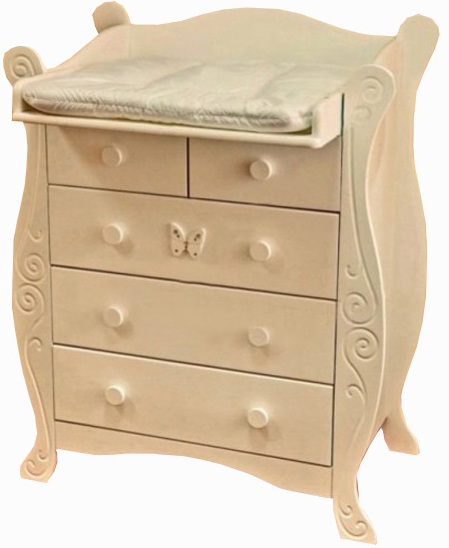 

Комод Можга Бабочка С 577 ваниль с настилом
