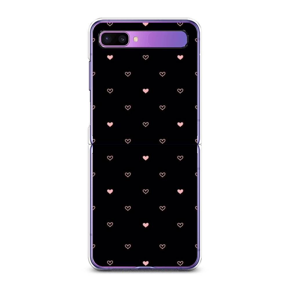 

Чехол Awog для Samsung Galaxy Z Flip 1 "Черный фон и сердечки", 2107150-3