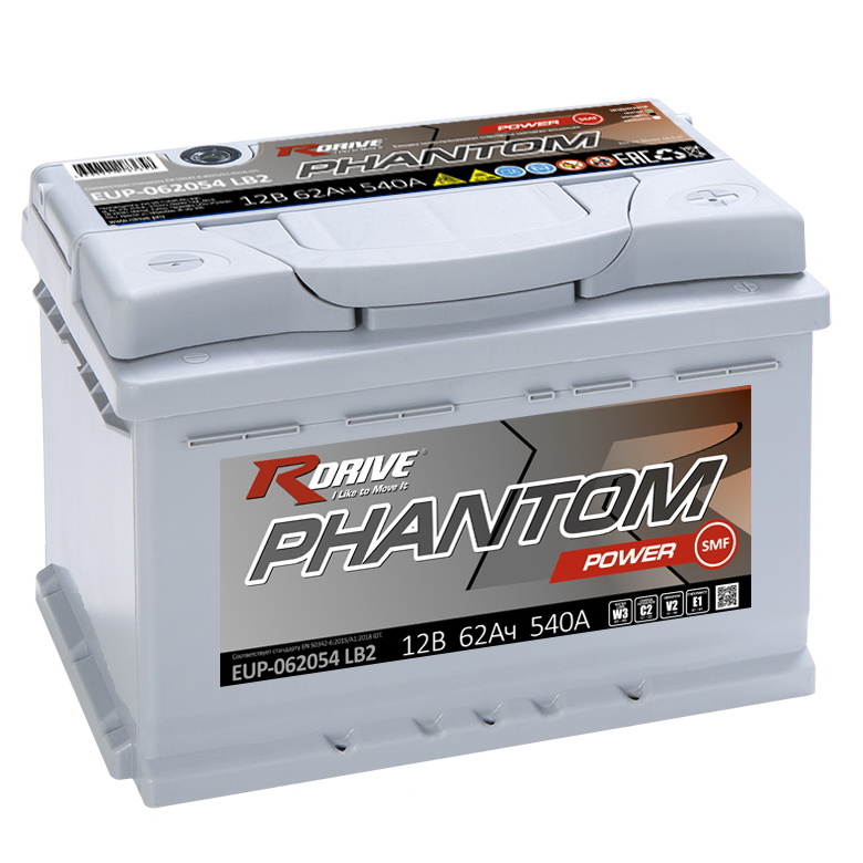 фото Аккумулятор автомобильный rdrive phantom power 62sr