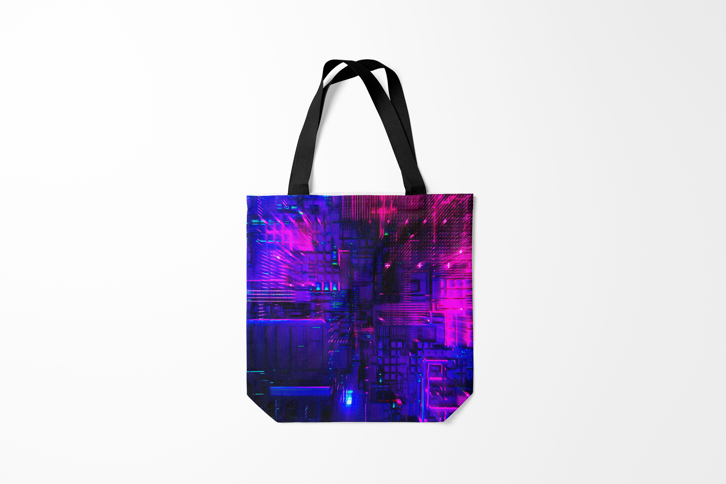 

Сумка шoппер унисекс Burnettie Разные NEON CUBES, синий, Разные NEON CUBES