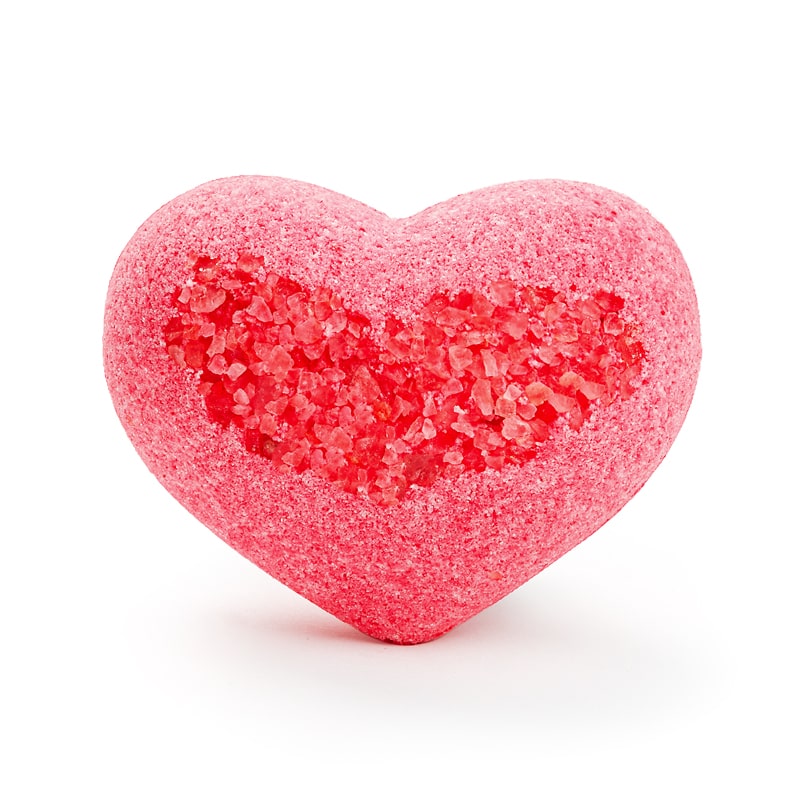 Сердечко соляное для ванны Savonry с маслами и солью розовое,120г