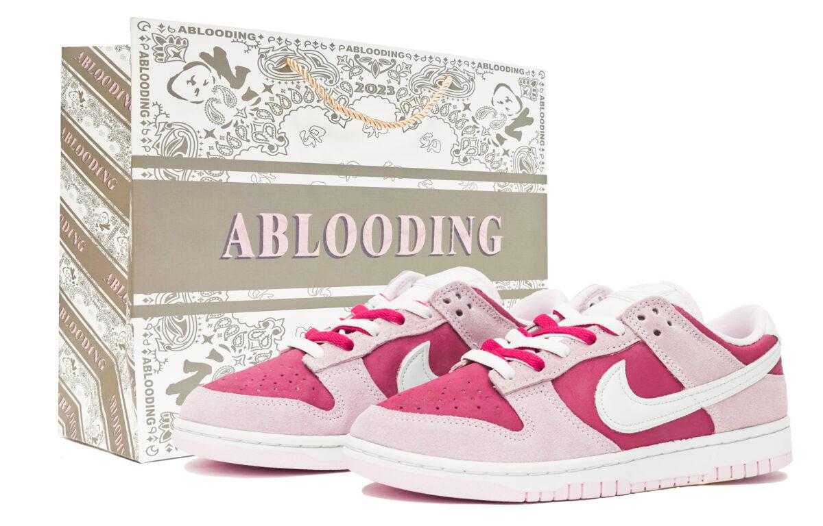 

Кеды унисекс Nike Dunk Low ABLOODING розовые 42 EU, Розовый, Dunk Low ABLOODING