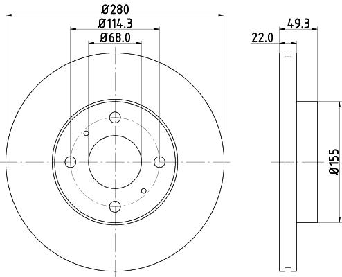 

Тормозной диск NISSHINBO ND2023K