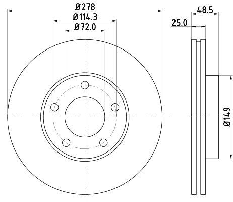 

Тормозной диск NISSHINBO ND5001K