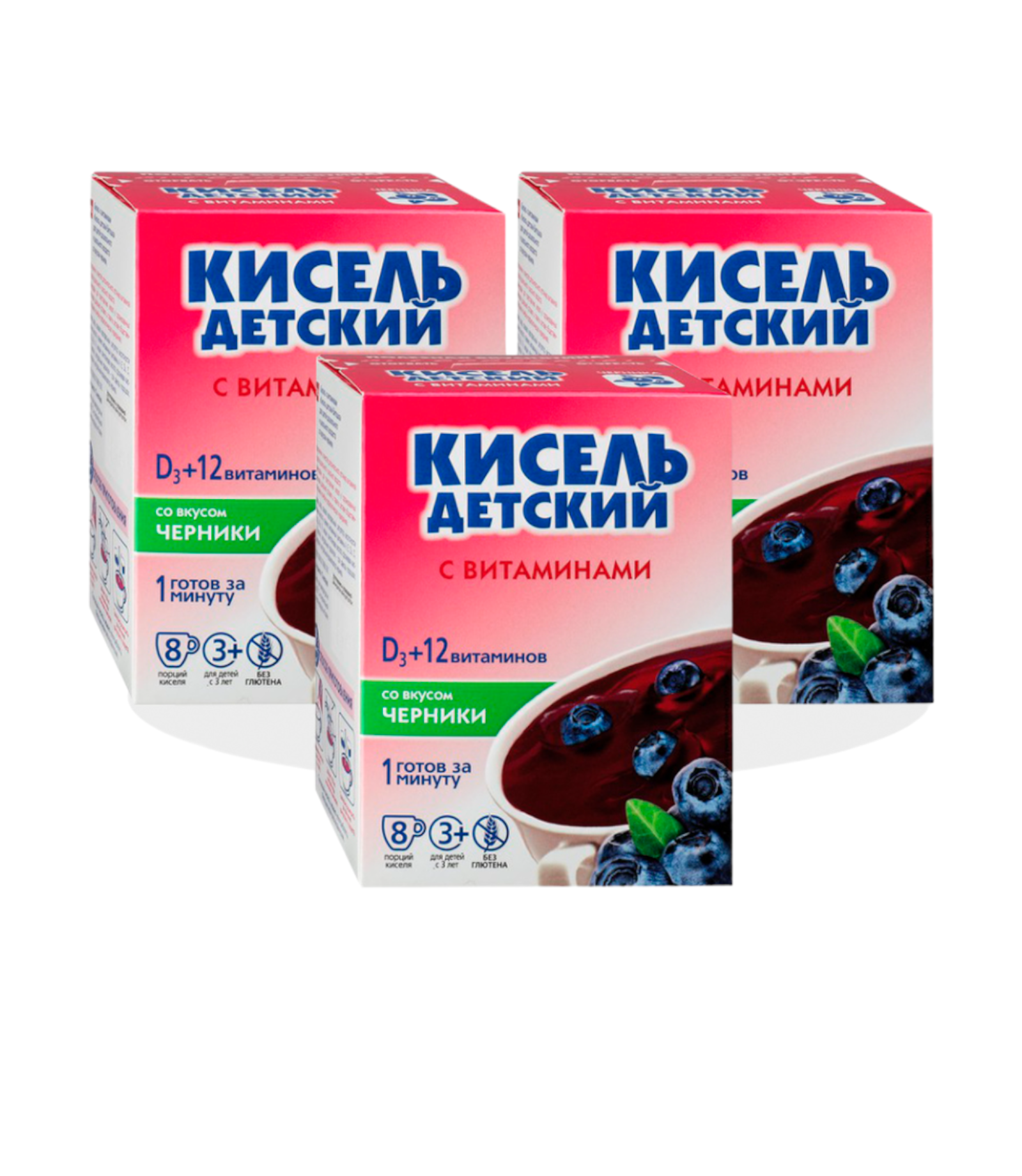 

Кисель детский Витошка со вкусом черники, Валетек, 24 шт. по 25 г, Черника