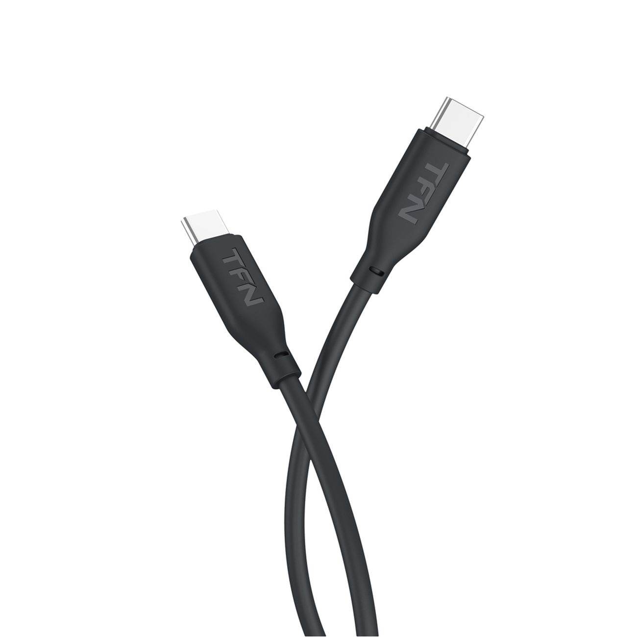 фото Кабель tfn usb type-c - usb type-c силикон 3а, 2 м, черный (tfncsilcc2mbk)