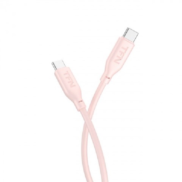 Кабель TFN USB Type-C - USB Type-C силикон 3А, 1.2 м, розовый TFNCSILCC1MRO