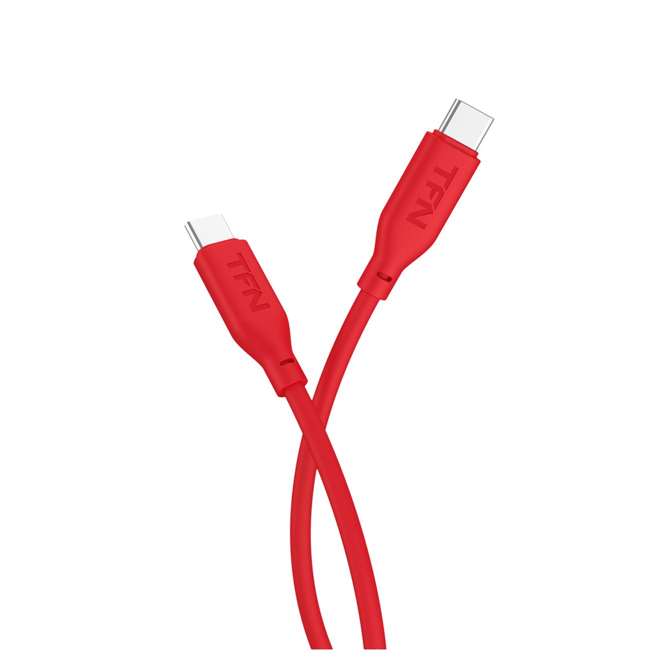 Кабель TFN USB Type-C - USB Type-C силикон 3А, 1.2 м, красный (TFNCSILCC1MRD)