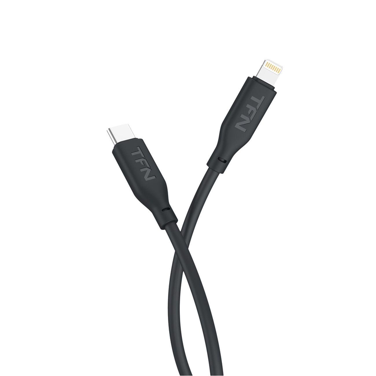 Кабель TFN USB Type C - Lightning силикон 3А, 1.2 м, черный (TFNCSILCL1MBK)