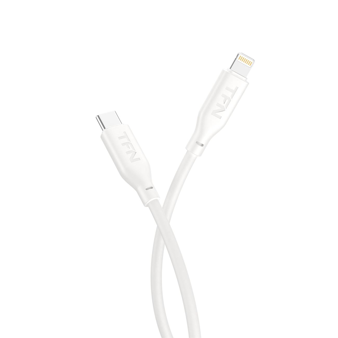 фото Кабель tfn usb type c - lightning силикон 3а, 0.6 м, белый (tfncsilcl06mwh)