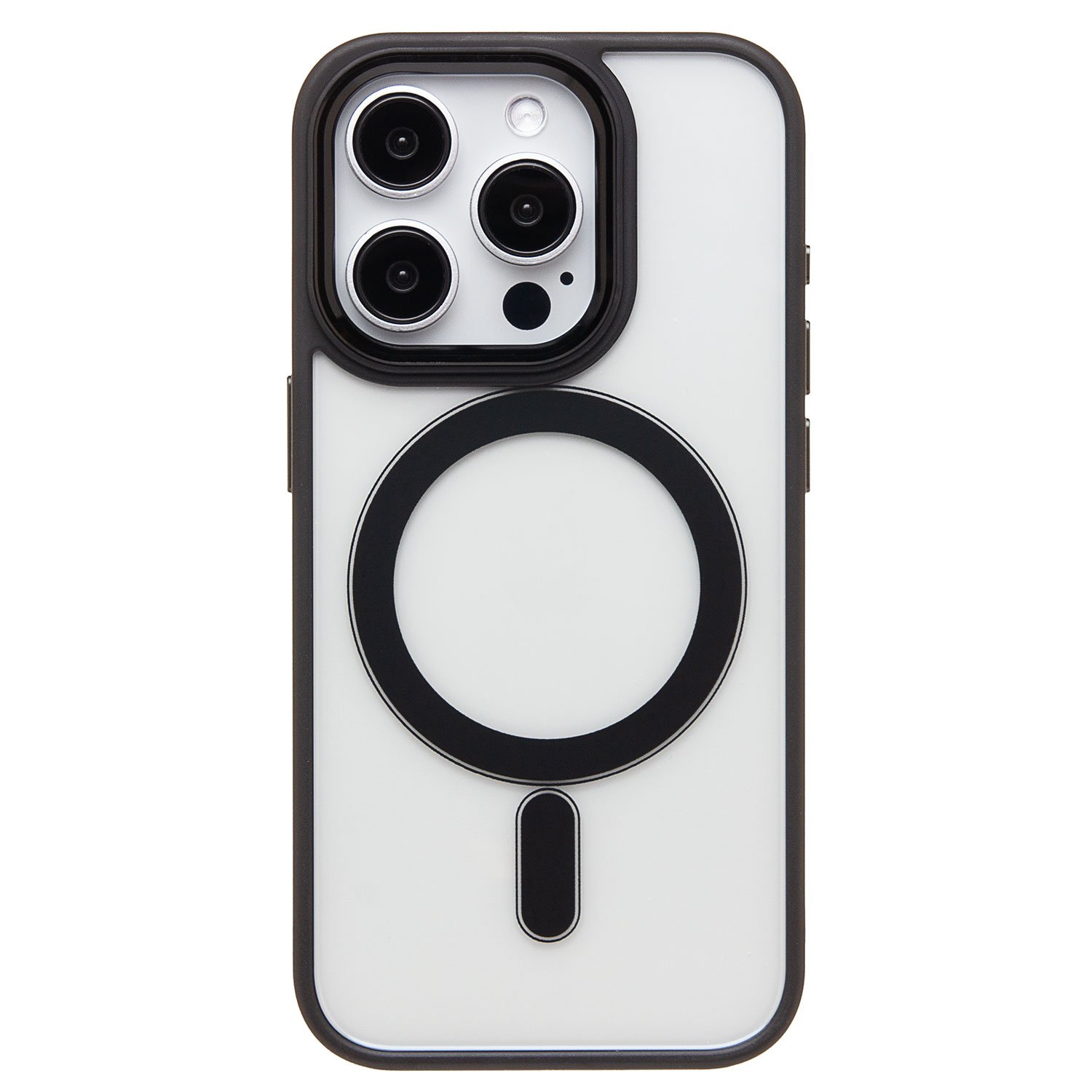 

Чехол для iPhone 15 Pro пластиковый MagSafe <черный>