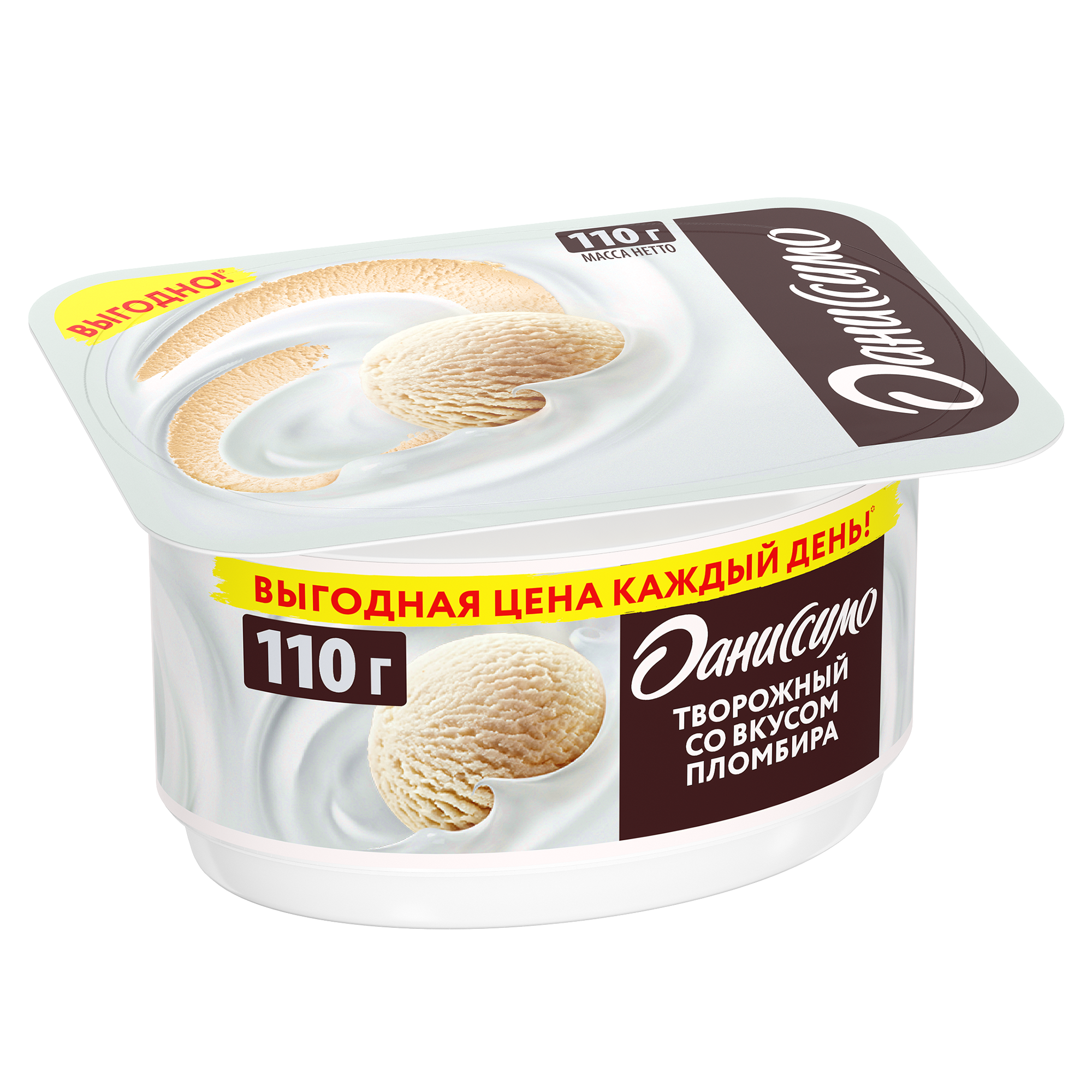 Творожок Даниссимо со вкусом пломбира 5,4% БЗМЖ 110 г