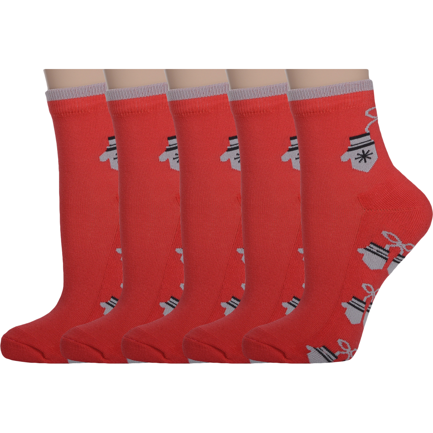 фото Комплект носков женских palama 5-ждм-03 красных 25