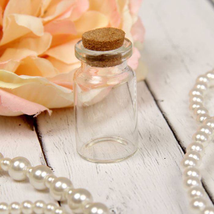 

Основа для творчества и декорирования - бутылочка с пробкой, 7 мл (12 шт), Прозрачный