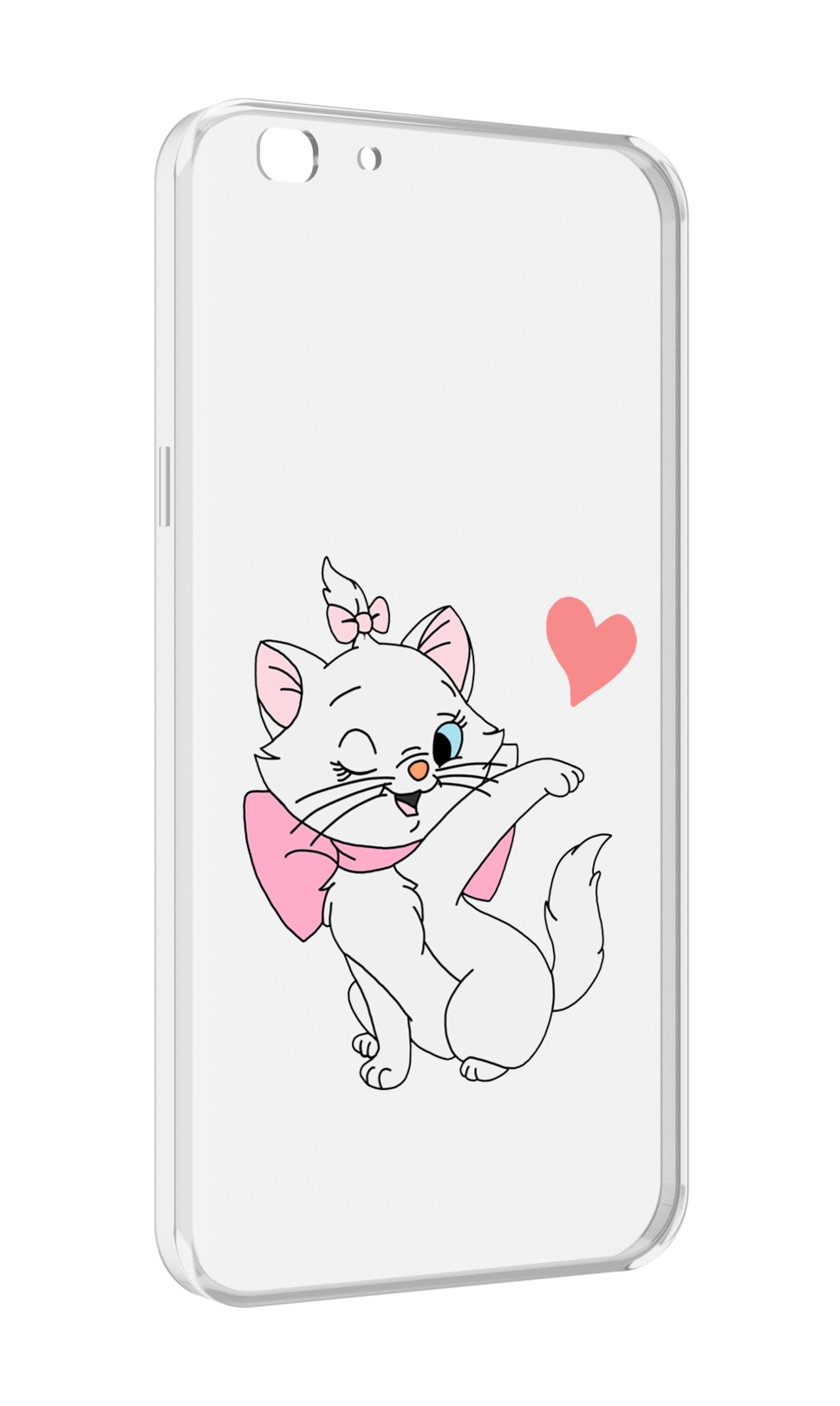 

Чехол MyPads белая-кошечка-с-сердечком женский для Oppo A77/F3 (2017 год), Прозрачный, Tocco