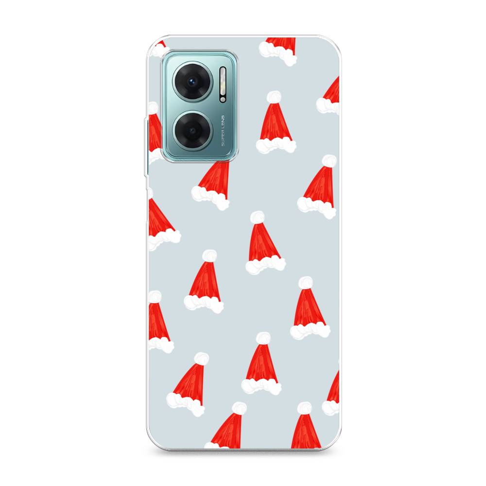 

Чехол на Xiaomi Redmi 10 5G "Новогодние шапочки", Белый;красный;серый, 313550-5