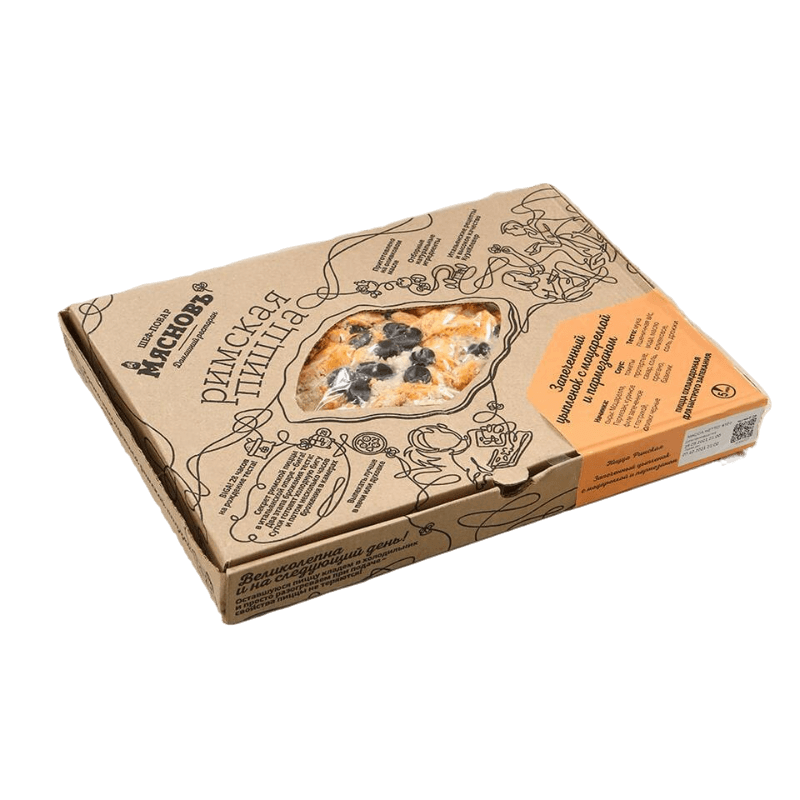 Пицца МясновЪ ШЕФ-ПОВАР Римская с запеченным цыпленком для запекания охлажденная 410 г