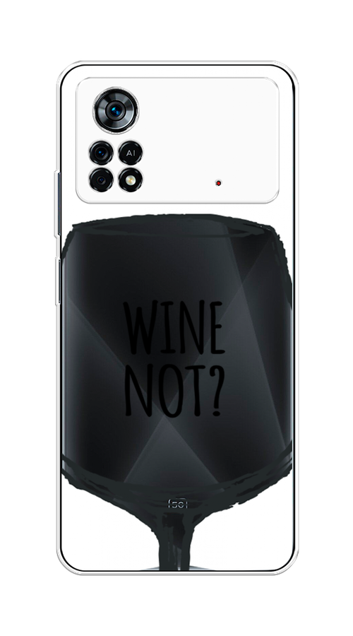 

Чехол на Xiaomi Poco X4 Pro 5G "Wine not White", Белый, 313150-6