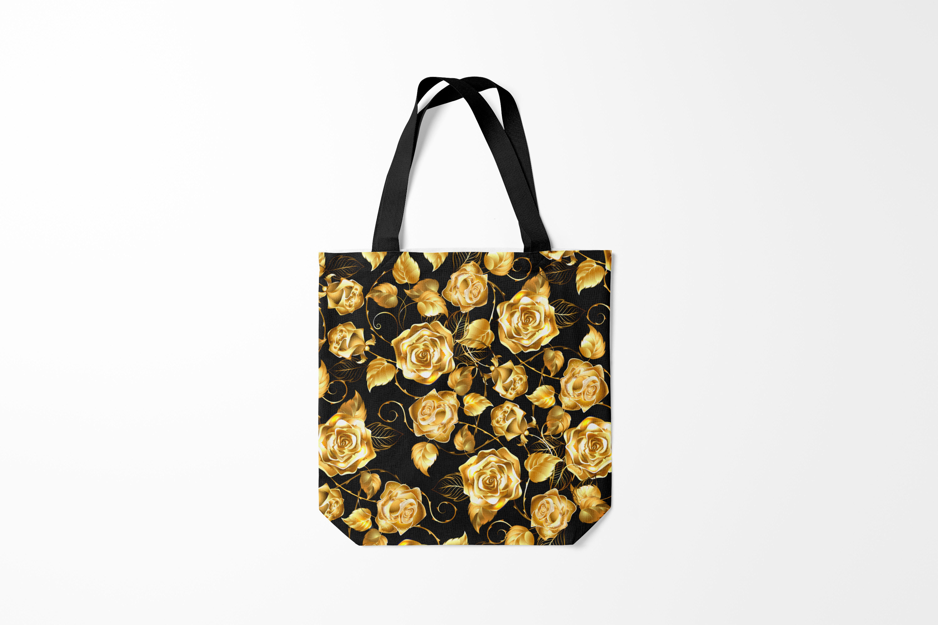 

Сумка шoппер унисекс Burnettie Цветы Golden Roses, черный, Цветы Golden Roses
